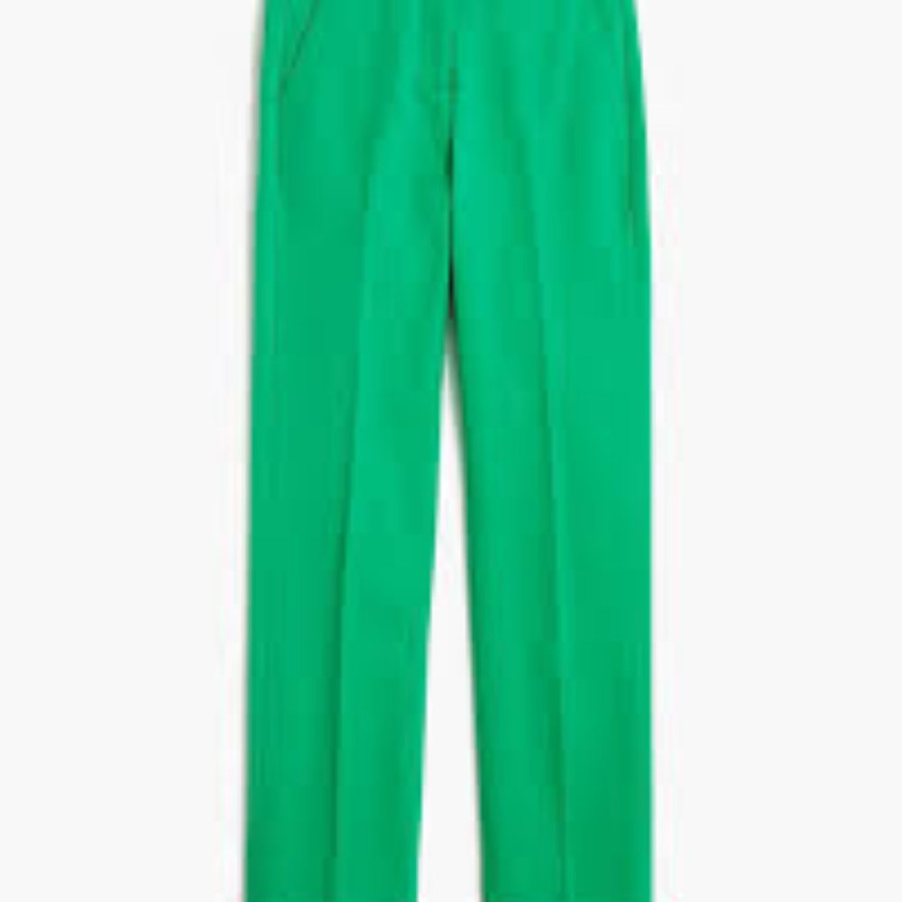 J Crew Factory Kallie Pants Green Modern Clover Size 0 - Picture 2 of 2